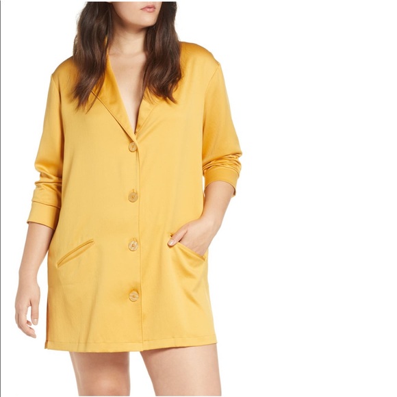 Something Navy Blazer Shirt Dress - Picture 2 of 4